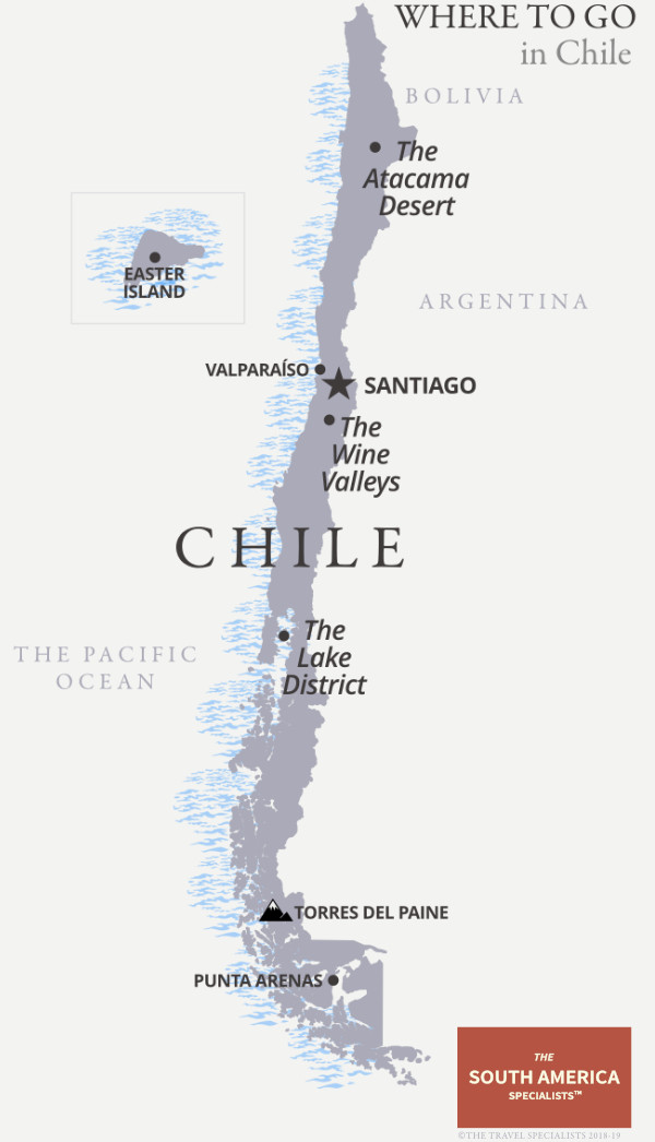 Where to go in Chile map