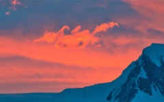 Sunset skies in Antarctica